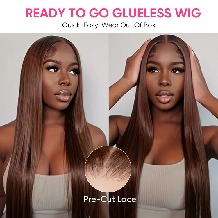 brown glueless wig
