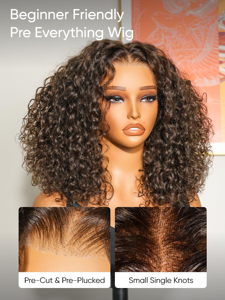 Pre-Everything Brown Water Wave Wig