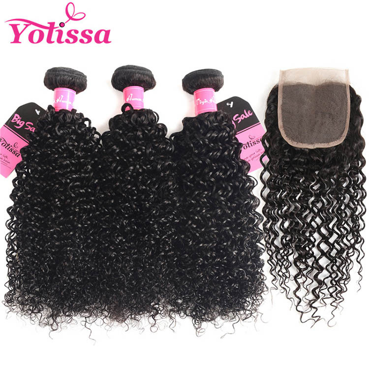 curly 3 bundles with lace closure