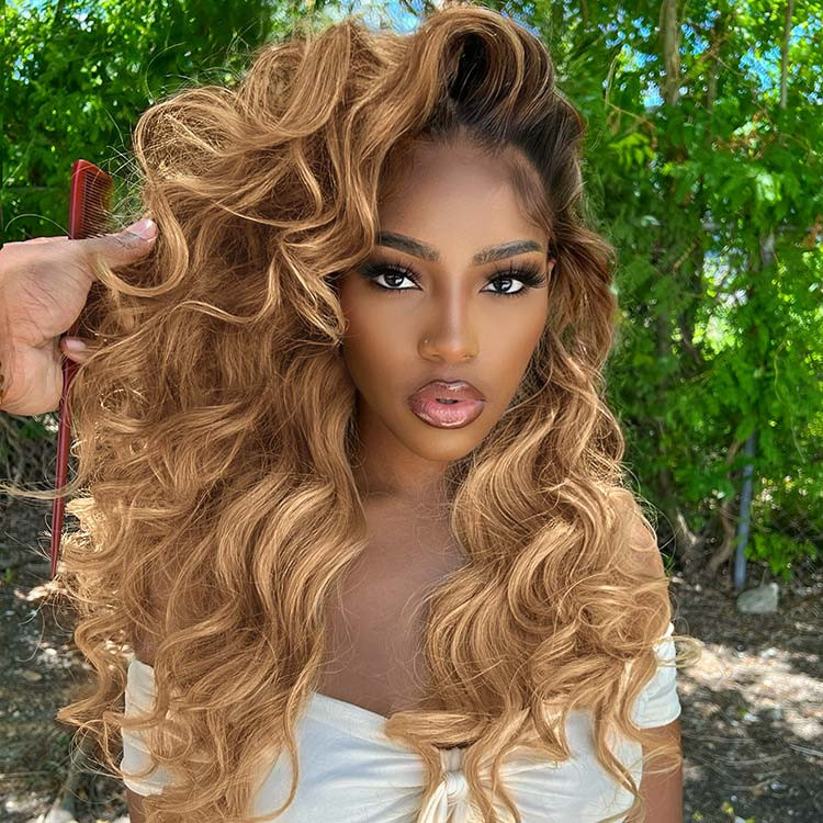 honey blonde lace front wigs