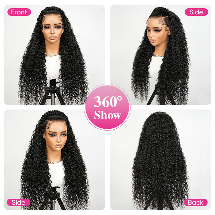 water wave human hair wig