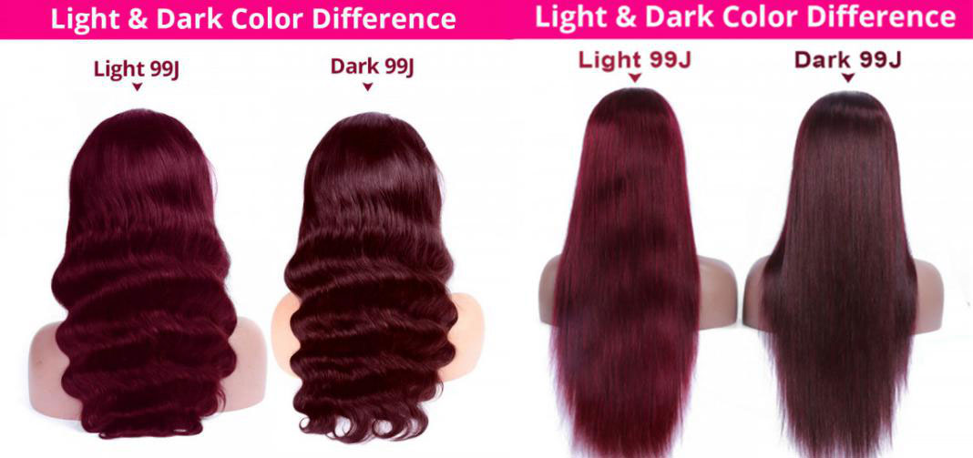 99J burgundy lace part wigs