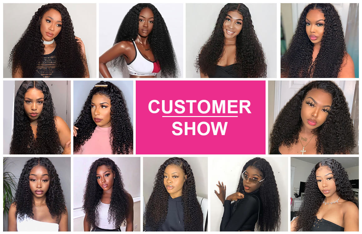 3 curly wave hair bundles with 4x4 lace closure