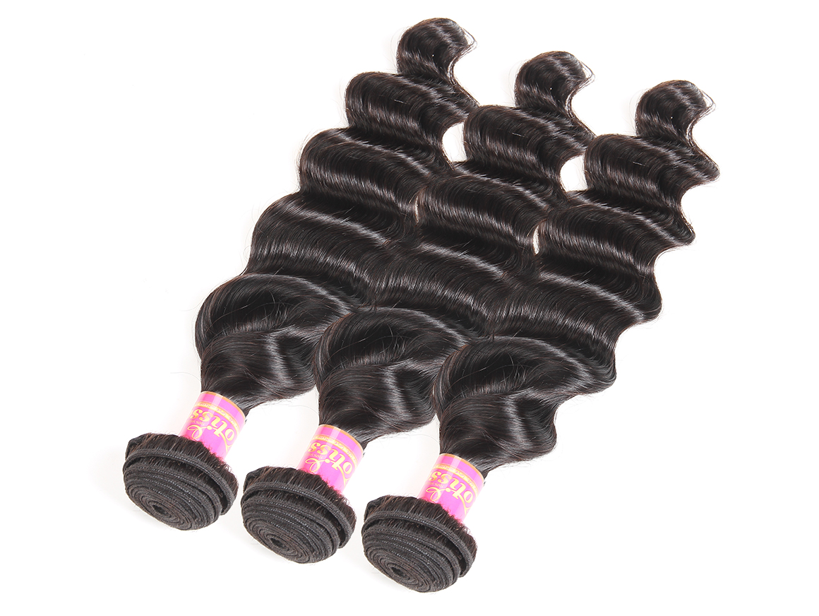 3 bundles loose deep wave brazilian hair weave human hair