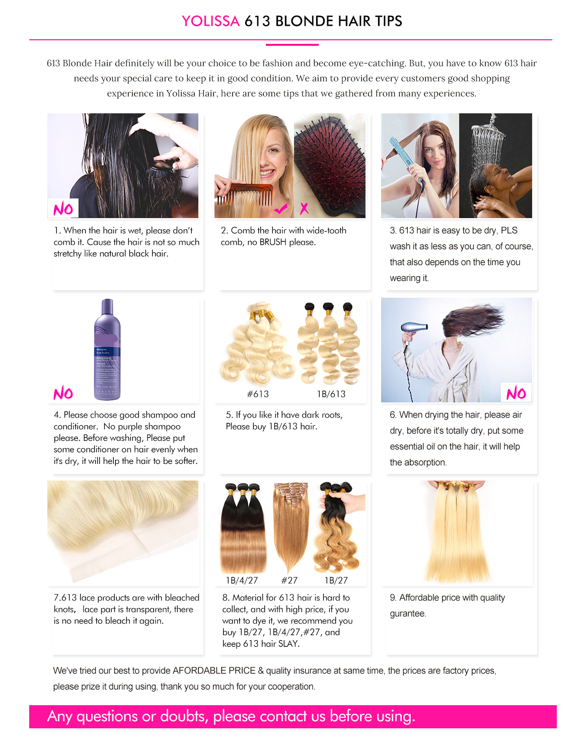 Yolissa Single Bundle 613 Blonde Body Wave