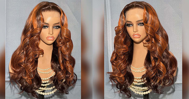 Ginger Highlights On Brown Hair Body Wave Wigs