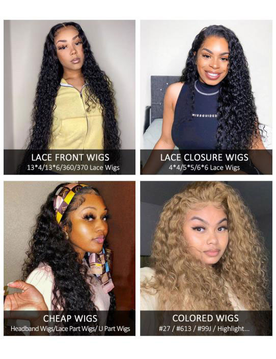 water wave lace wigs & headband water wave wigs & colored water wave wigs