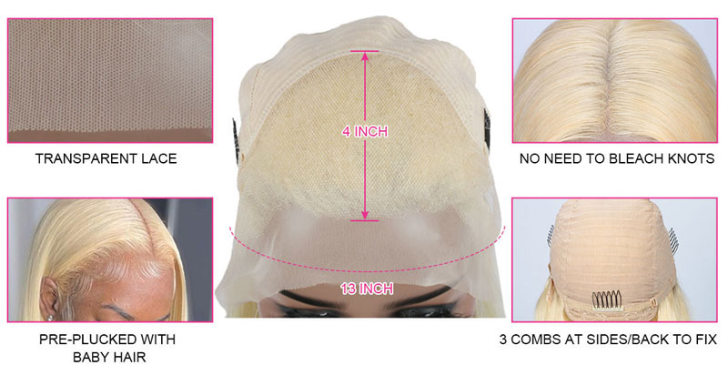 Body Wave/Straight 613 Blonde Lace Front Wigs