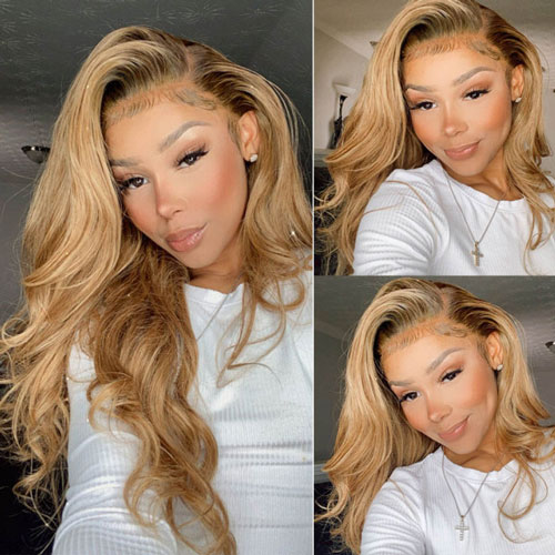 #27 body wave lace front wigs