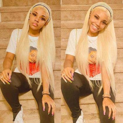 613 blonde straight lace front wig