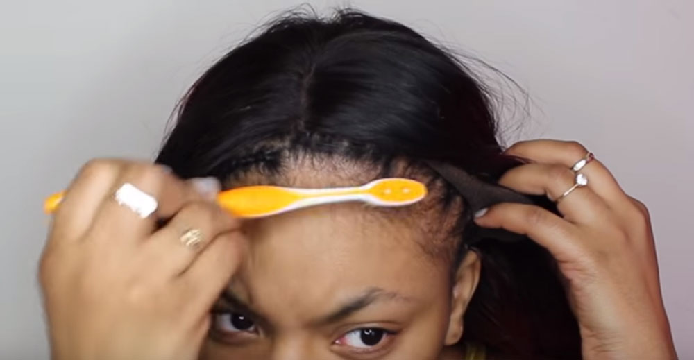 Brush Baby Hair on edges