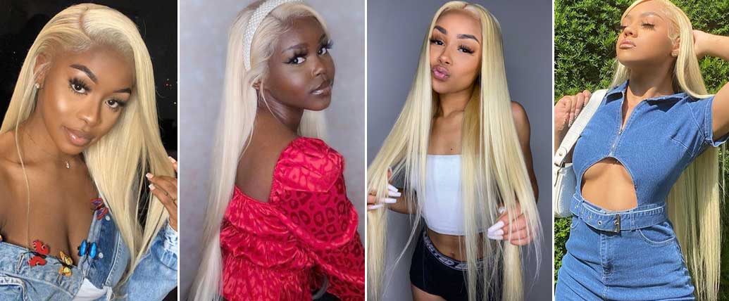 613 Blonde Straight 13x4 Lace Front Wigs