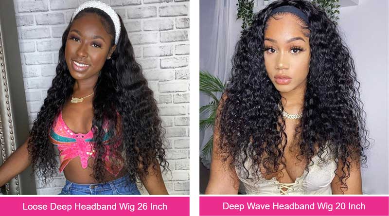 loose deep headband wigs