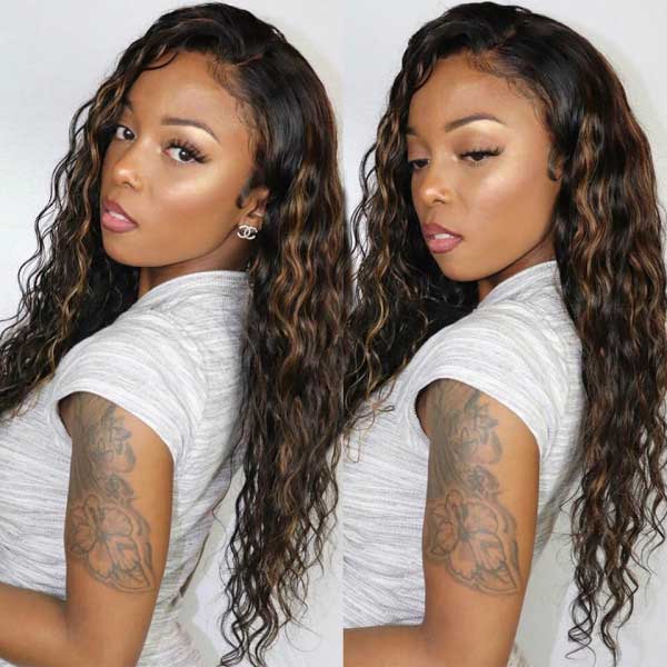 Highlight Water Wave 13x4 Lace Front Wigs