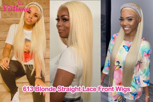 613 Blonde Straight Lace Front Wigs