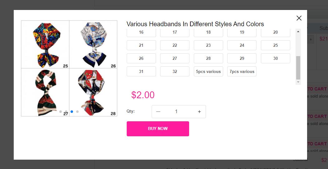 Headbands in Bonus Buy