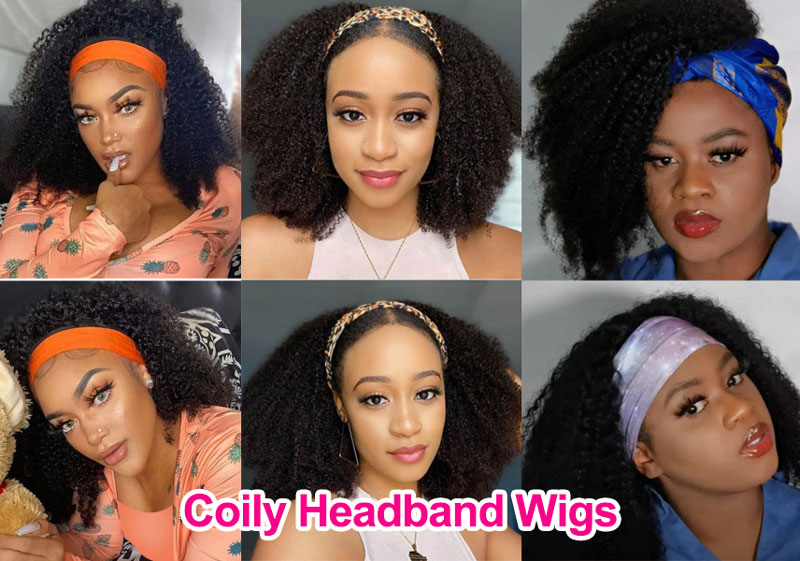 coily headband wigs