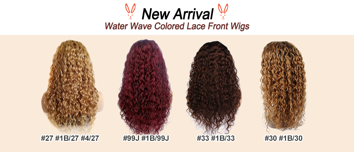 Colored Water wave Lace Front Wig