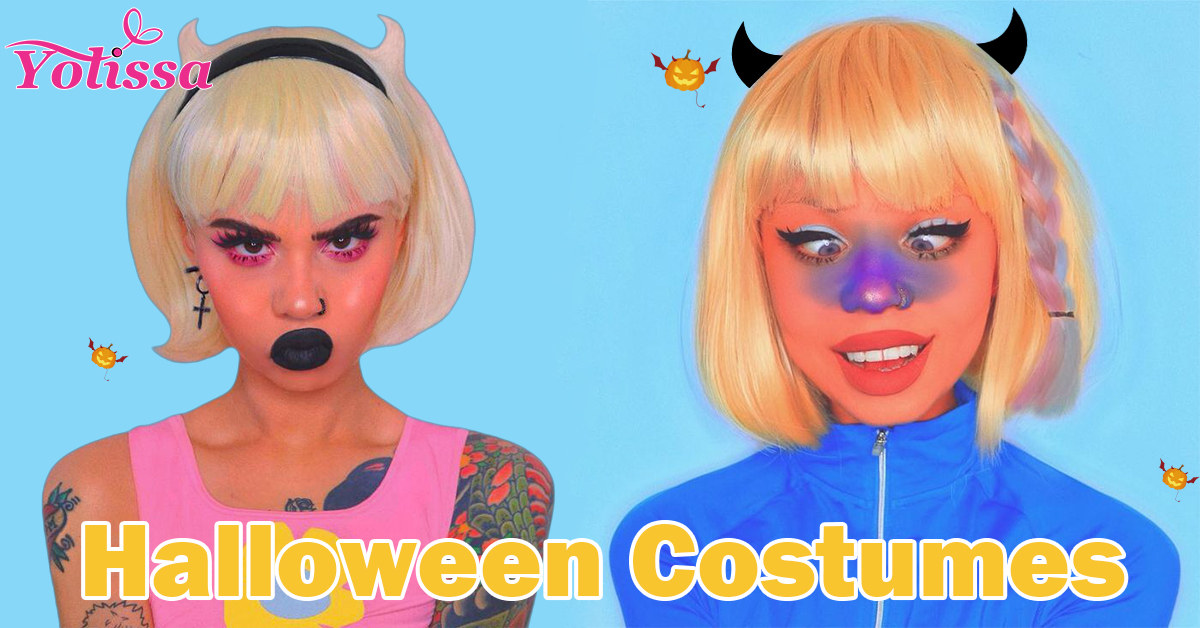 halloween blonde wigs