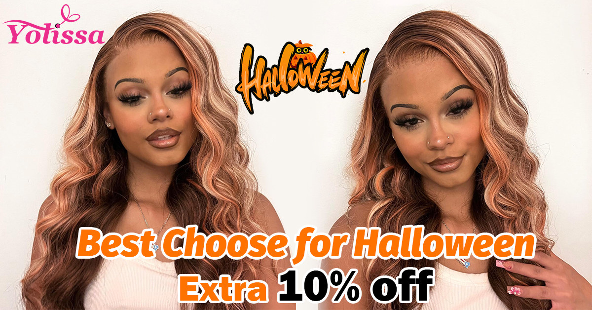 halloween pink highlight wig