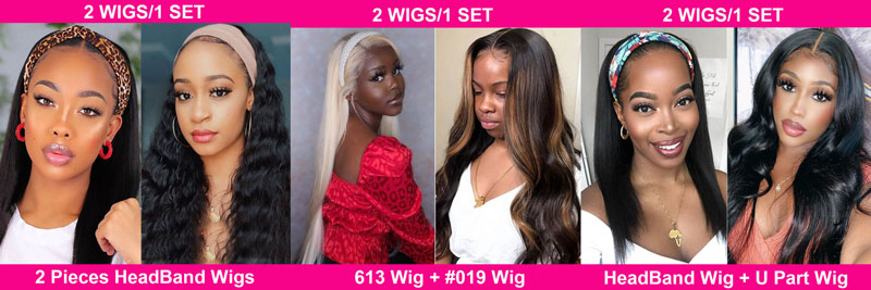 Headband Wigs Combo