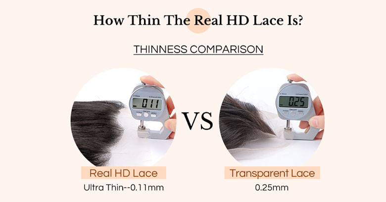 how thin the real HD lace is