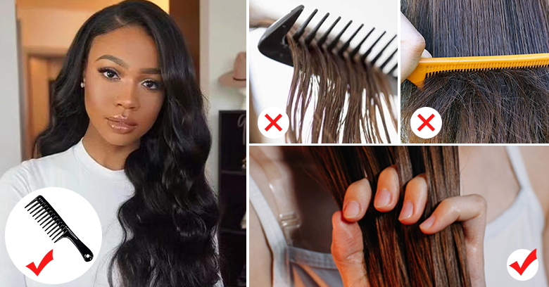 how to comb human hair lace wig