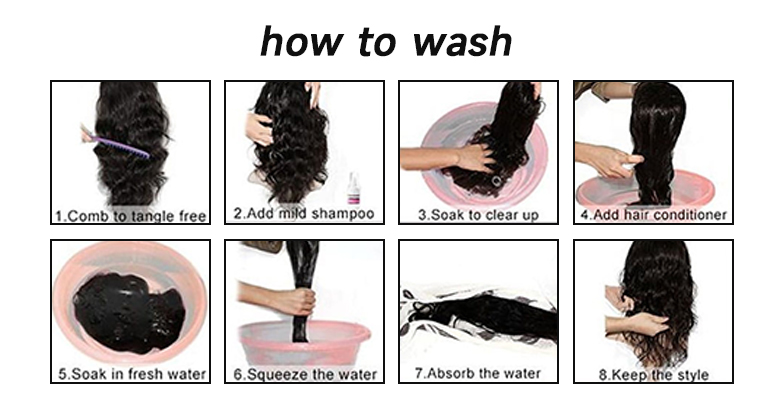 how to wash the human hair wig