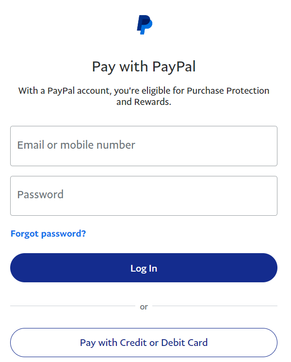 Pay via paypal