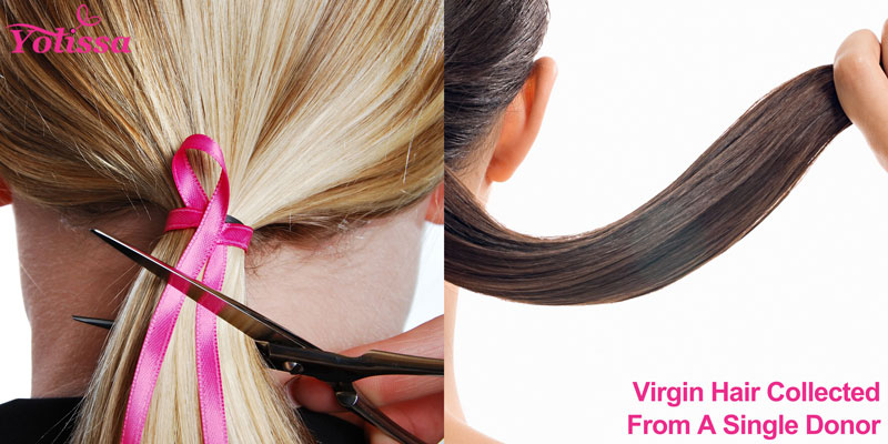 virgin hair collected from a single donor