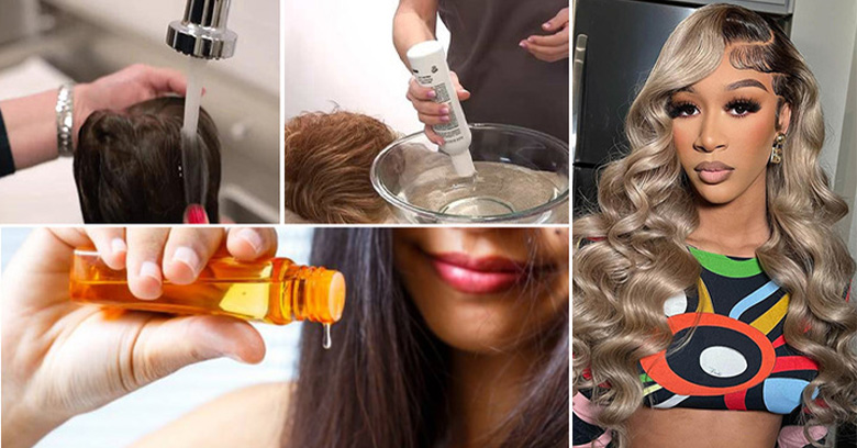wash and condition the lace wig