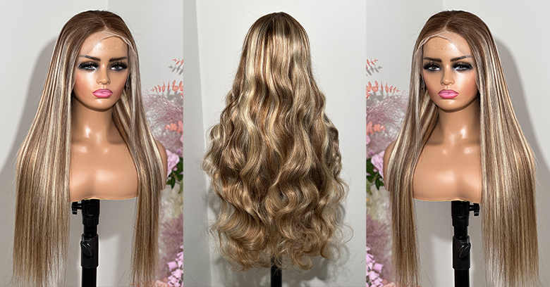 blonde and brown wig