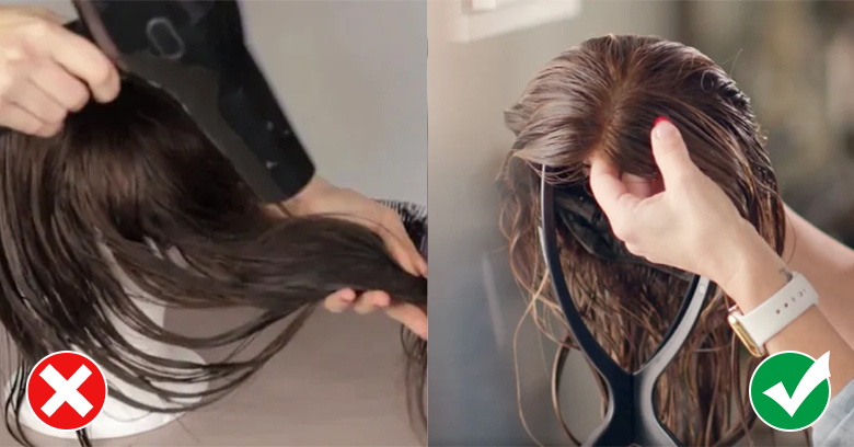 dry hair by air