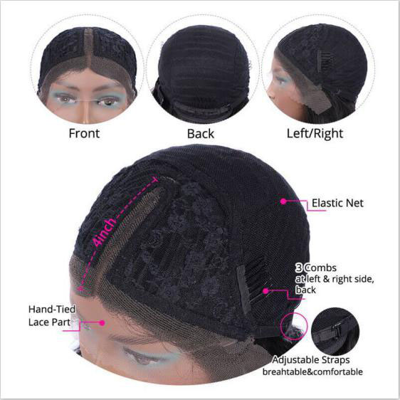 construction of a lace part wig