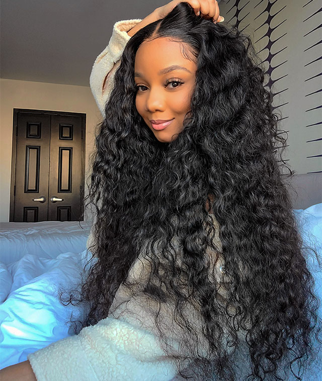 water wave lace front wigs